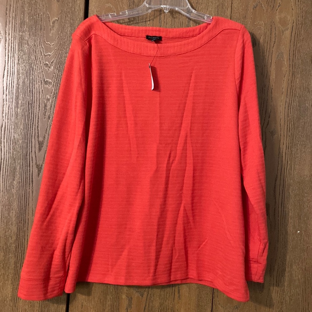 NWT! Long sleeve boat neck blouse
